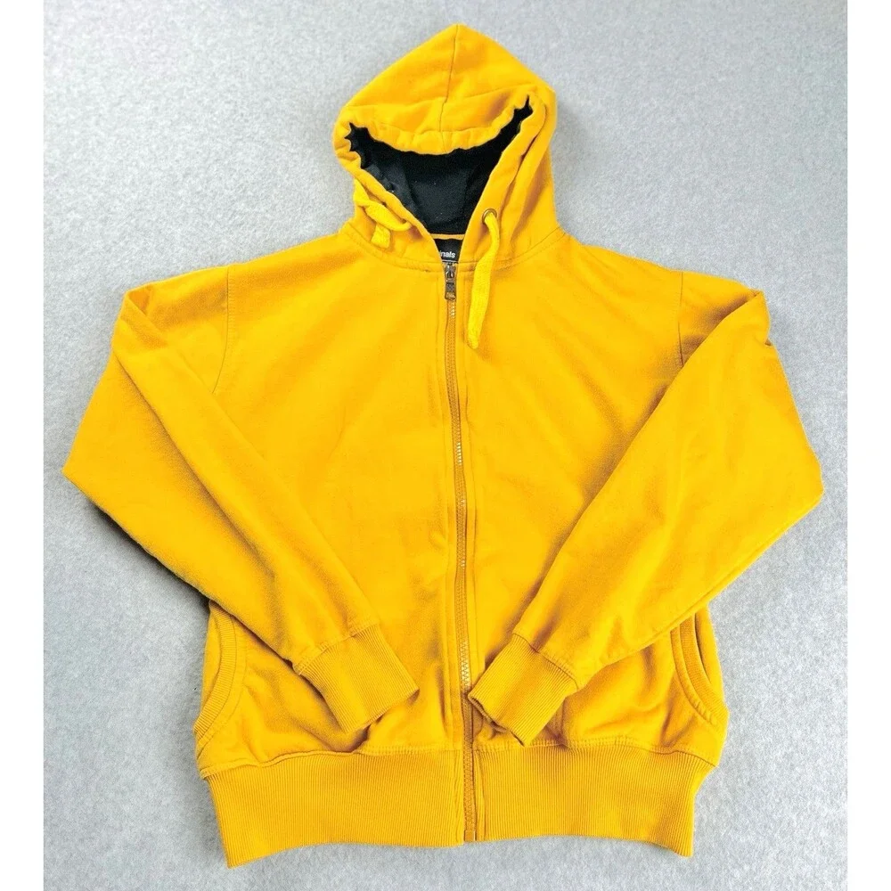 Originals by Alan Jones Boys S Mustard Yellow Full Zip Fleece Hoodie Skater